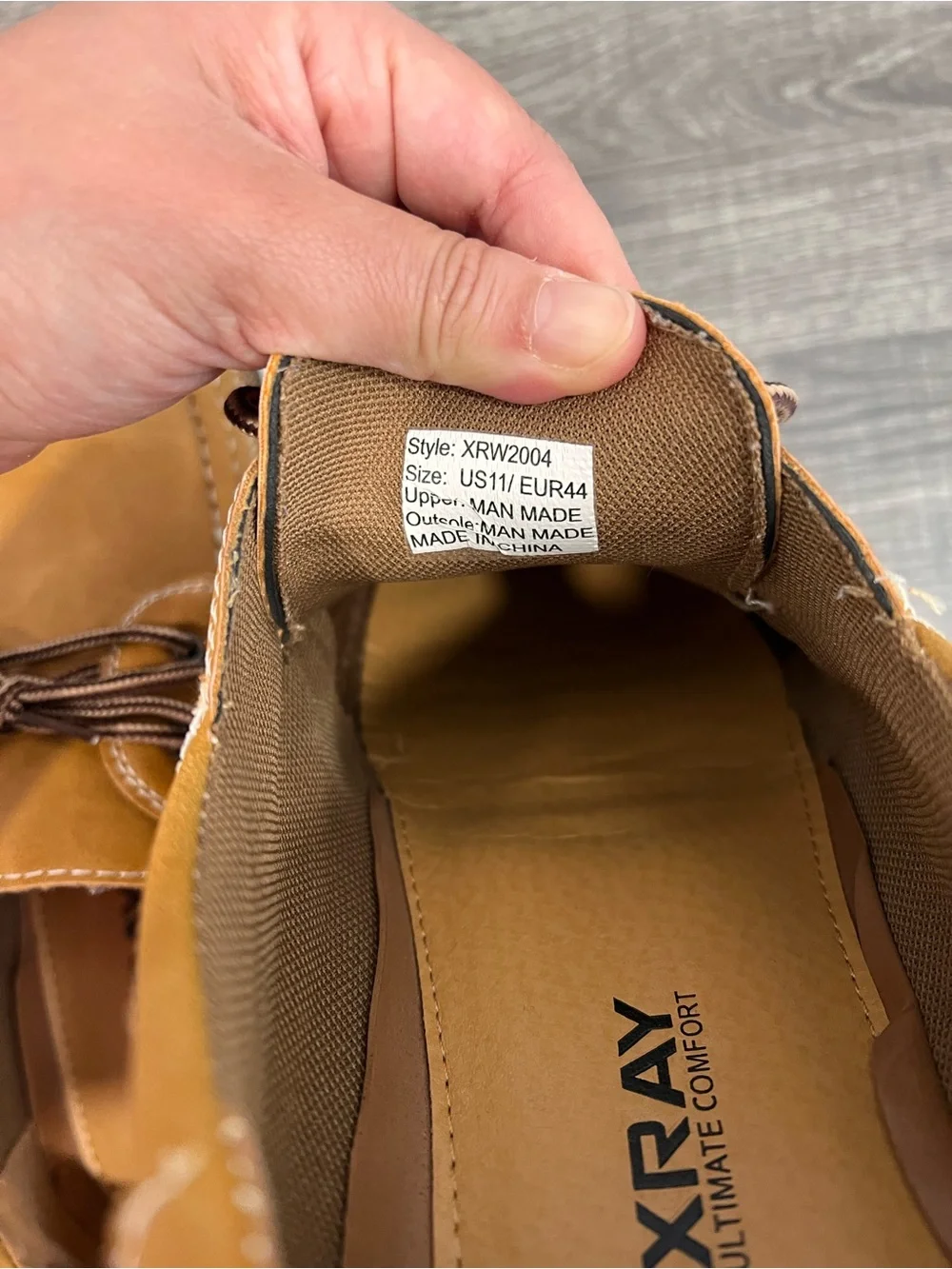 Men's Tan Boat Shoes with Lace-Up Comfort
